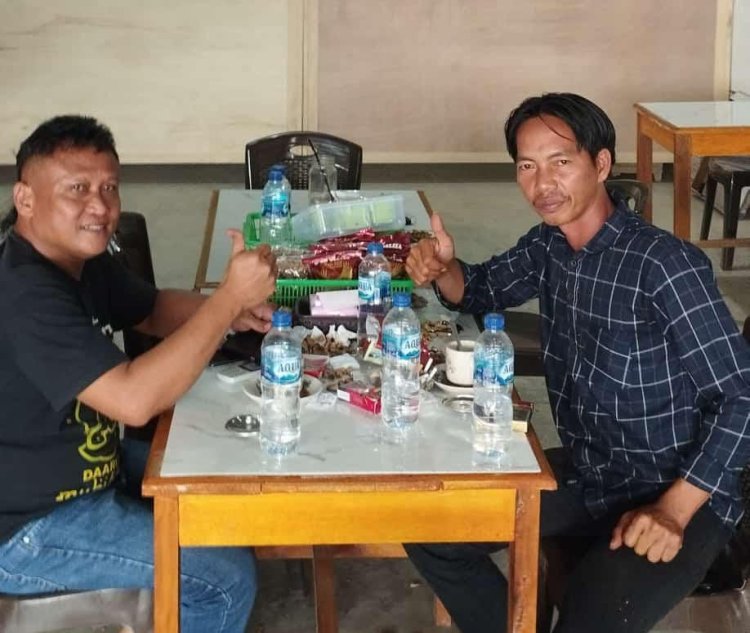 Ketua DKD Garda Prabowo Provinsi Riau Suhardi Ngopi Bareng Bersama Pengurus Gerakan Nasional Anti Narkotika GERANAT Peranap