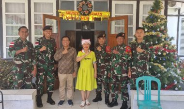 Satgas Pamtas Yonkav 6/Naga Karimata Hadiri Open House Natal Bupati Dan Wakil Bupati TTU Di Kefamenanu