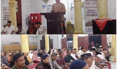 Kapolsek Reteh Hadiri Peringatan Isra' Mi'raj di Mushola AL-MUQARRABIEN dan Memberikan Pesan untuk Menjaga Pemilu Damai