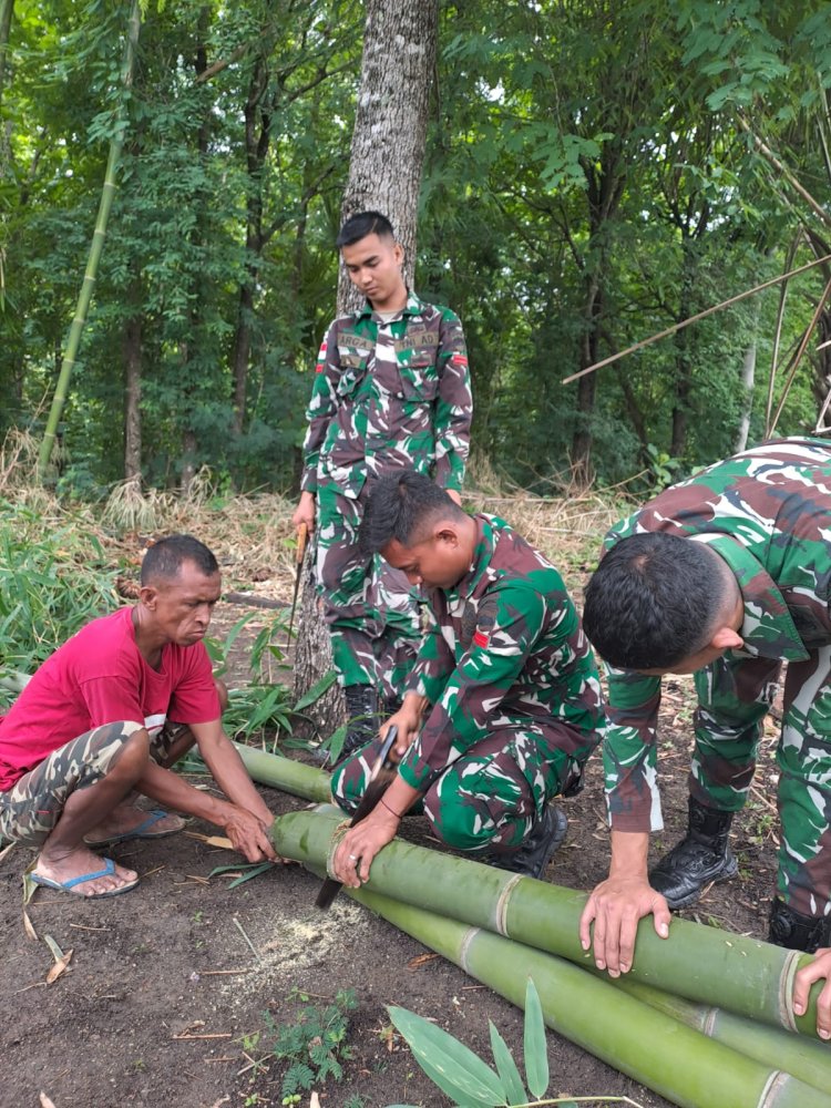 "Pos Baen Satgas Yonkav 6/Naga Karimata Sosialisasikan Metode Hidroponik kepada Masyarakat"