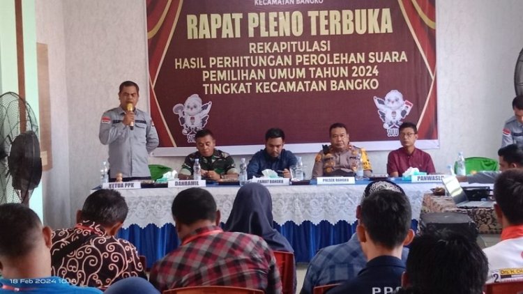 PPK Bangko Gelar Rapat Pleno Rekapitulasi Perolehan Suara Pemilu 2024 Hari Ini