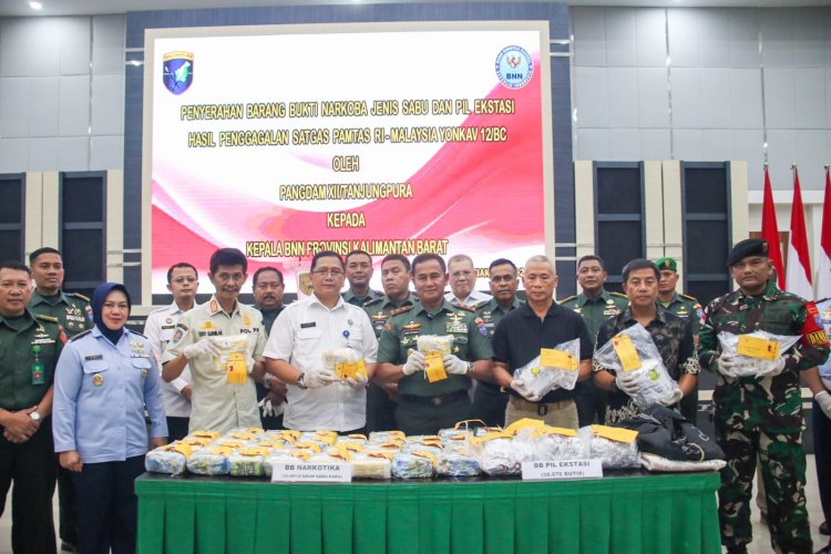 Pangdam XII/Tpr Serahkan Puluhan Kilo Sabu dan Ribuan Butir Ekstasi ke BNNP Kalbar: Berita Terbaru