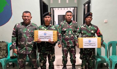 Kasdam Tanjungpura Pimpin Etape Ketiga Jelajah Perbatasan RI-Malaysia, Bagikan Sembako dan Kukuhkan Radar Anti Narkoba