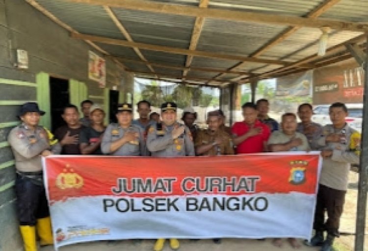 Jumat Curhat, Kapolsek Bangko Serap Aspirasi Warga Rokan Baru