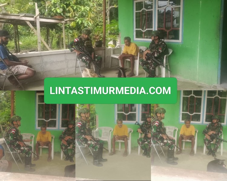 Satgas Yonif 642 Komsos di Fakfak, Pererat Hubungan dengan Warga