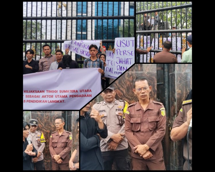 PERMAK Demo Kejati Sumut Desak Tangkap Eks Pj Bupati Langkat