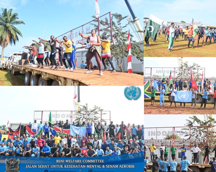 Beni Welfare Committee Gelar Jalan Sehat dan Senam Aerobik Dukung Kesehatan Mental