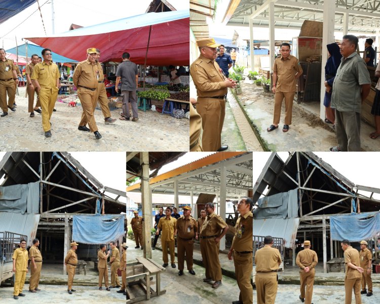 Sekda Siak Tinjau Pasar Sialang Sakti, Pedagang Keluhkan Kerusakan