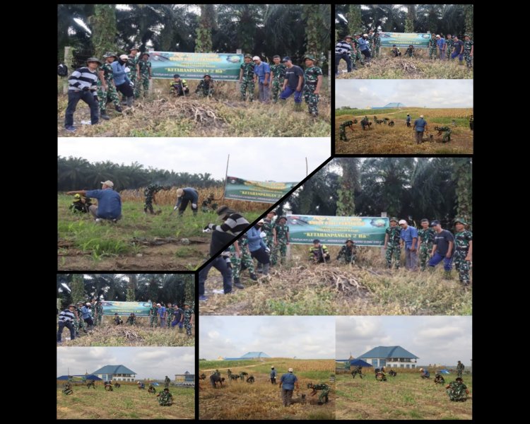 TMMD ke-127 Kodim 0301/Pekanbaru Tanam Jagung, Cabai dan Ubi di Tenayan Raya
