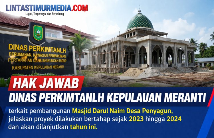 Masjid Darul Naim Penyagun Dibangun Bertahap, Ini Penjelasan Perkimtanlh