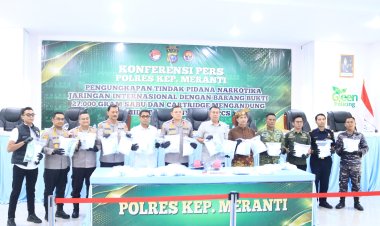 Pengungkapan 27 Kg Sabu Jaringan Internasional di Meranti, Wakapolda Riau Tegaskan Zero Narkoba