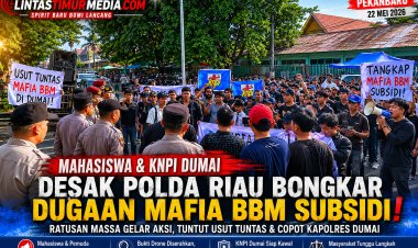 KNPI Dumai Dukung Demo GEMPA di Polda Riau, Desak Usut Mafia BBM Subsidi
