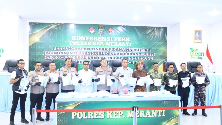 Pengungkapan 27 Kg Sabu Jaringan Internasional di Meranti, Wakapolda Riau Tegaskan Zero Narkoba
