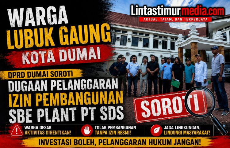 DPRD Dumai Soroti Izin PT SDS, Warga Lubuk Gaung Desak Aktivitas Dihentikan