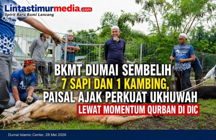 BKMT Dumai Sembelih 7 Sapi dan 1 Kambing, Paisal Ajak Perkuat Ukhuwah Lewat Qurban
