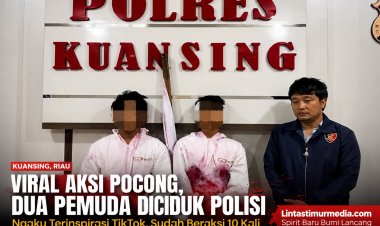 Demi Konten Viral TikTok, Dua Pemuda di Kuansing Berkostum Pocong dan Takuti Warga