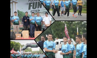 Ribuan Peserta Padati Polres Kuansing Fun Run 2026, Semarak Hari Bhayangkara ke-80 dengan Ratusan Doorprize