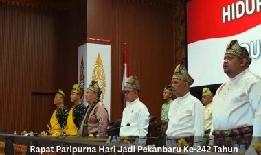 Hari Jadi Pekanbaru ke-242, DPRD Gelar Paripurna Istimewa