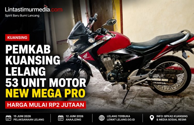 Lelang Aset Pemkab Kuansing Dibuka, 53 Motor New Mega Pro Dijual Mulai Rp2 Jutaan
