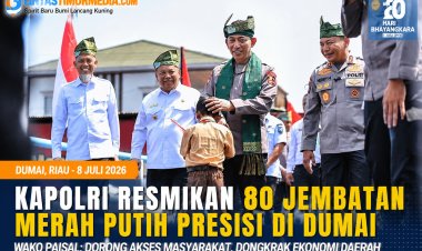 Kapolri Resmikan 80 Jembatan Merah Putih Presisi di Dumai, Wako Paisal: Dongkrak Ekonomi Warga