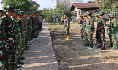 Awali Tugas dengan Disiplin, Lettu Inf Feby Harahap Pimpin Apel Pagi dan Berikan Semangat kepada Tim Satgas TMMD
