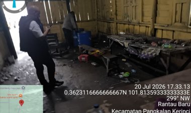 Kapolsek Pangkalan Kerinci Tinjau Langsung Lokasi Dugaan Penimbunan BBM di Jalan Koridor RAPP