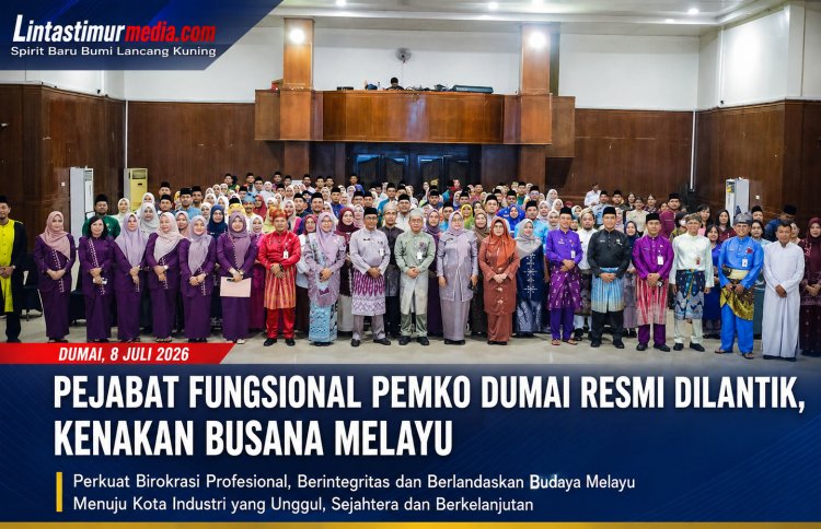 Pejabat Fungsional Pemko Dumai Resmi Dilantik, Kenakan Busana Melayu
