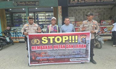 Polsek Pangkalan Kerinci Gencarkan Patroli Karhutla, Warga Diingatkan Tak Buka Lahan dengan Membakar